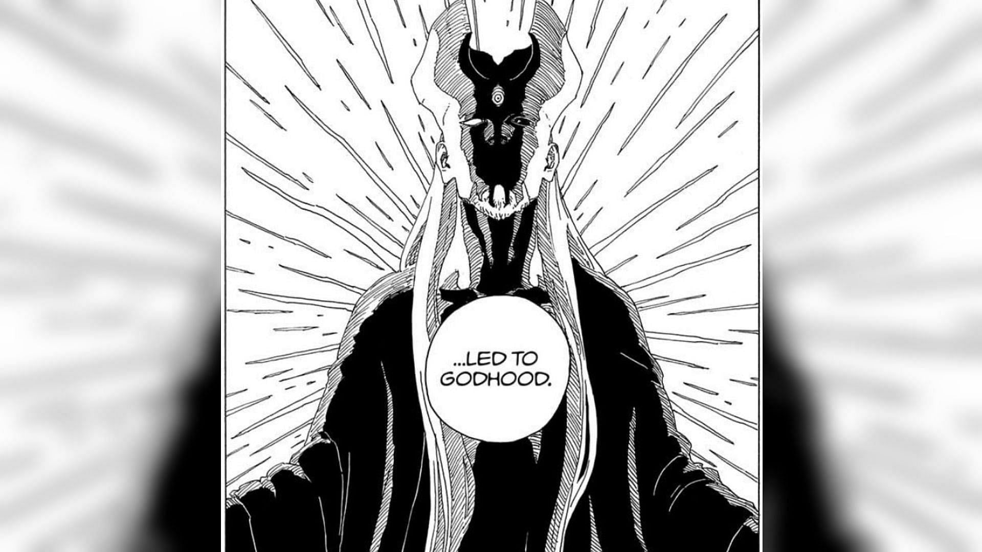 Shibai Otsutsuki's sole front panel in the manga (Image via Shueisha).